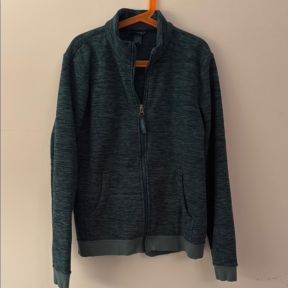 Youth Marmot Green Sweater - Zip up - Size XL